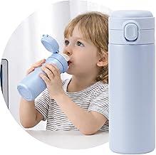 Garrafa Térmica Parede Dupla, 350ml, Inox, Tampa Abre e Fecha Fácil, Conserva Bebidas Geladas por 24h (Azul)