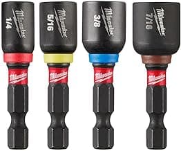 Milwaukee Adaptador Magnético 1/4" X 50Mm Jg C/04 Pçs (1/4"-5/16"-3/8"-7/16") G - 49-66-4562