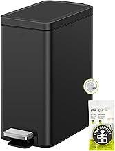 Lixeira com pedal EKO 10L STELLA, AÇO PRETO MATE