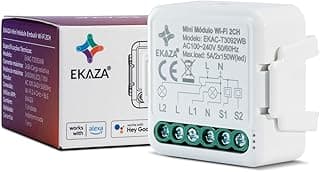 EKAZA Interruptor Mini Módulo Embutido Wi-Fi, 2 Canais – EKAC-T3092WB com 13.49% de desconto por R$ 51,90 na amazon