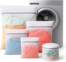 Kit com 5 Sacos para Lavagem de Roupas Delicadas e Íntimas – Protege Peças na Máquina de Lavar, Fecho com Zíper Reforçado, Multi-Tamanhos, Ideal para Lingerie, Meias e Camisetas