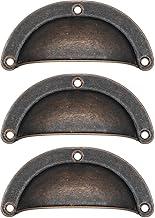 3 Puxador Colonial Concha Bronze Cristaleira Porta Gaveta (Bronze Envelhecido)