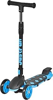 HOLTTER Patinete Infantil 3 Rodas Ajustável Dobrável Com Freio Traseiro Para Crianças, Meninos e Meninas