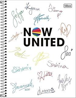 Kit de Cadernos, Tilibra, Universitário, 1 Matéria, Capa Dura, Now United, 80 Folhas, Pacote com 4, 31.834