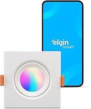 Luminária LED Ecospot Inteligente 5W 3000-6500K Elgin Quadrada WIFI RGB Bivolt Compatível com Alexa e Google Home