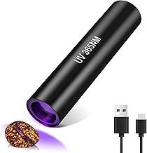 Tobeape Mini Lanterna UV 365nm 10W Recarregável USB-C, Luz Negra Profissional para Detectar Urina de Pet, Manchas, Cura de Resina, Rochas e Escorpiões