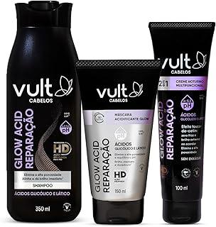 Vult Combo Glow Acid Reparação: Shampoo 350ml + Máscara Acidificante 150ml + Creme Multifuncional 150ml