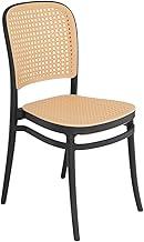 Loft7, Cadeira jantar cozinha cafeteria Amis Lola Lauren tela palha plástico