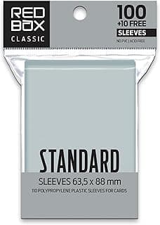 Sleeve Classic: STANDARD 63,5x88mm, PADRÃO, Redbox, TCG, Plástico para Proteção de Cartas