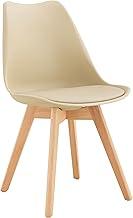 Cadeira Eames Leda Saarinen com Assento Estofado - Conthey - Cor Bege