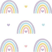 Adesivo de Parede Infantil Menina Arco-Íris Tons Pastéis