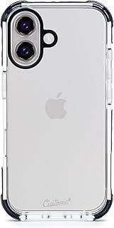 Customic Capinha Case Capa para Celular iPhone 16 (6.1"), Impactor Ultra Anti Impacto Proteção Militar 3 metros contra quedas, Antiamarelamento, Transparente, Preto