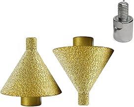 Broca Cônica Diamantada para Porcelanato, 38mm, M10, Dourada, Kit com 2 Peças