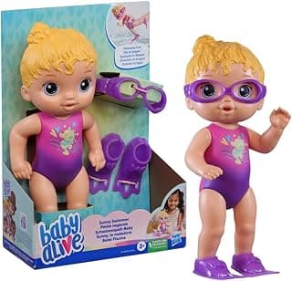 Baby Alive, Boneca, Sunny Swimmer - Cabelos Loiros, Acessórios Inclusos, 25 cm - A partir de 3 Anos com 35% de desconto por R$ 58,49 na amazon