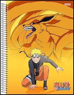 Kit de Caderno, 01 Matéria, Capa Dura, Naruto, 80 Folhas, Animativa, Pacote com 4 Unidades