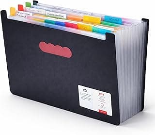Pasta Sanfonada Organizadora de Documentos com 16 Bolsos I Classificador A4 Expansível para Escritório Escola e Arquivos I Organizador de Papéis e Documentos I Lene