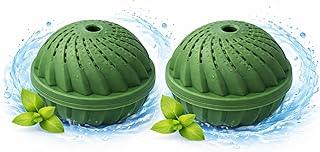 Bola Ecológica para Lavar Roupas Individual Reutilizável, Econômica, Reduz Uso de Sabão, Auxilia na Limpeza e Preserva Tecidos (1, Verde)