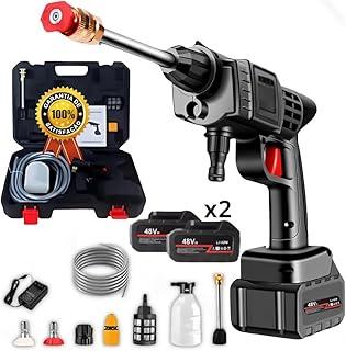 Lavadora de Alta Pressão Vap Portátil 48V Recarregável, Acompanha 2 Baterias de Íon de Lítio e Maleta – Uso Doméstico e Automotivo – Bivolt