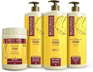Kit Tutano Bio Extratus (1L/Kg) Shampoo, Condicionador, Creme Silicone e Banho de Creme