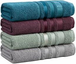 Kit 4 Toalhas De Banho Marselha 100% Algodão Alta Absorção 70cm x 140cm 327 Gramatura