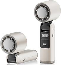 ​Ventilador de Mão Dobrável,Tecnologia Ice-Cooling Instantâneo, até 12 Horas de Funcionamento,Fluxo de Ar Potente de 18000 RPM, Leve e Silencioso para Escritório/Viagens/Esportes​