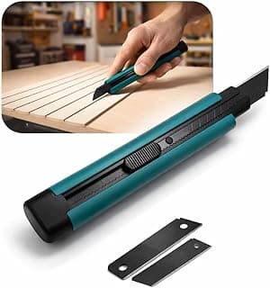 Estilete Profissional 18mm Retrátil Kit com 2 Lâminas Extra, Trava Automática e Corpo ABS Ergonômico, Inclui Lâminas Extras, para Corte de Papel, Madeira, Tecido - GOLFIELD