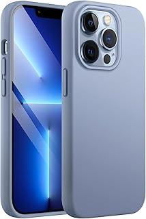 JETech Capa de Silicone para iPhone 13 Pro 6,1 Polegadas, Case Protetora para Corpo Inteiro com Toque Suave e Sedoso, Capinha à Prova de Choque com Forro de Microfibra (azul sierra)