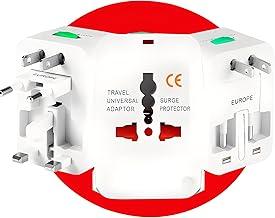 Adaptador Tomada Universal Padrão 150 Países Internacional Bivolt Estados Unidos Europa China Reino Unido Argentina EUA UK CH Ideal para Viagens Internacionais (01 UNIDADE)