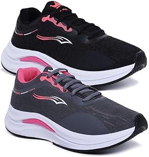Kit 2 Tenis Academia Confortavel Esportivo Corrida Feminino Preto/Grafite