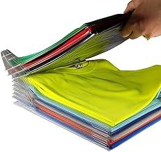 Kit com 10 Organizadores de Camiseta Roupas Camisas – Divisórias para Gavetas, Plástico Leve, Prático, Empilhável, Organizador de Roupas