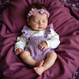 Brastoy Bebê Reborn Silicone Menina Boneca Dormindo Realista 48cm Original