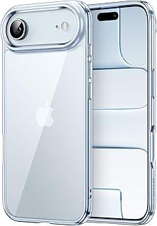 JETech Capa para iPhone Air, Case Protetora de Telefone à Prova de Choque, Anti-Amarelecimento, Parte Traseira Transparente Anti-Riscos (Azul)