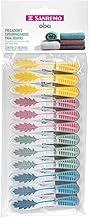 Sanremo - Prendedor de Roupas Plástico, Pacote com 12 Unidades Coloridas, Linha Oba