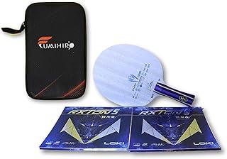 Raquete Tênis de Mesa Montada Profissional Loki K3 Clássica Carbono 7 Folhas com Borracha Rxton 5 2.1mm + Capa FUMIHIRO Ofensiva Pronta para Uso Ping Pong