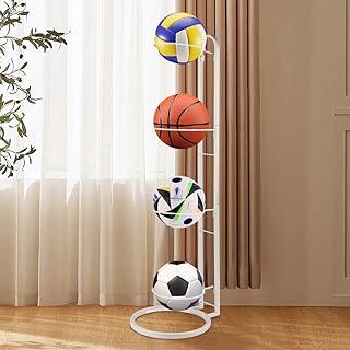 Suporte Vertical de 4 Camadas para Armazenamento de Bolas, Rack de Armazenamento de Bola Esportiva, Suporte de Futebol Vertical, Organizador de Bolas de Várias Camadas, Suporte de Bola Vertical
