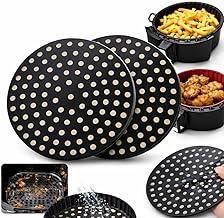Kit 2 Protetores de Silicone para Air Fryer Redondo Preto – Reutilizável, Antiaderente e Resistente ao Calor, Evita Sujeira, Facilita a Limpeza e Protege a Fritadeira