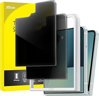 JETech Protetor de Tela de Privacidade Frontal para Samsung Galaxy Z Flip 7 2025, Película de Vidro Temperado Antiespionagem com Ferramenta de Instalação Rápida, Caso-Amigável, Pacote com 2