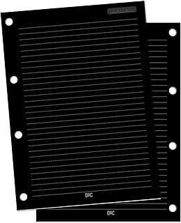 Bloco Para Fichario Universit Preto Com Linhas Brancas 48F 112053