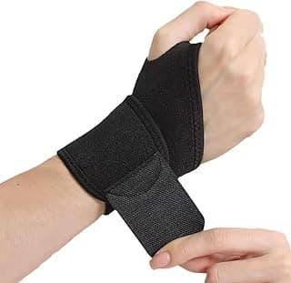 Kit 02 Munhequeira Alta Compressão Ajustável Neoprene Reforçada para Punho Pulso Alívio de Dor Proteção para Academia Esporte Recuperação Tendinite