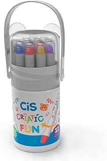 Giz de Cera Retrátil CIS Criatic Fun, Pote com 12 cores com 15.01% de desconto por R$ 33,91 na amazon