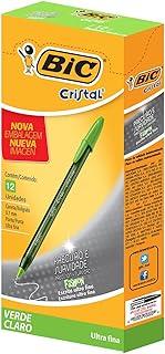 Caneta Esferográfica 0.7mm, BIC, Cristal Fashion Verde, 902484, 12 Unidades