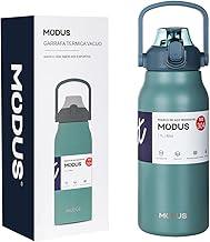 Garrafa Termica de Aço Inoxidável Isolada de Grande Capacidade com Canudo 1700ml (Verde-Azulado)