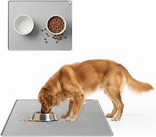 Jogo Americano de Silicone para Pets, Tapete Antiderrapante para Tigela de Cachorro com Bordas Elevadas, Fácil Limpar, Resistente ao Calor 230°C, sem BPA, para Comida e Água, 40CM*60CM
