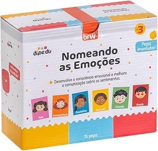 BRW Brinquedo Educativo Magnetico Nomeando as Emocoes Madeira 35 Pecas