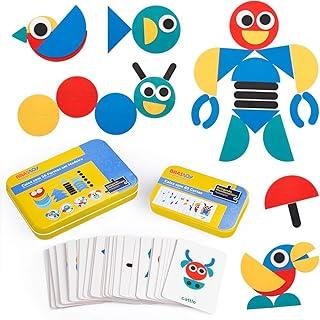 Quebra-Cabeças de Madeira Montessori Educacional Atividade Brinquedos Infantil