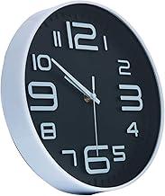 LYOR - Relógio de Parede em Plástico Quartz Branco com Preto 25cm x 4cm - Decoração de Parede - Organização - Enfeites - Utilidades Domésticas