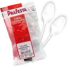 Colheres Sobremesa Descartáveis para Festas e Eventos - 100un