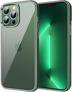 JETech Capa para iPhone 13 Pro Max 6,7 Polegadas, Case Protetora de Telefone à Prova de Choque Não-Amarelecimento, Capinha Parte Traseira Transparente Anti-Riscos (Verde Alpino)