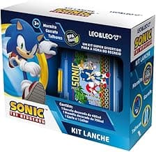 KIT LANCHE SONIC GARRAFA PLÁSTICA 460ML + MARMITA 700ML - CAIXA C/ 1 KIT LEO&LEO