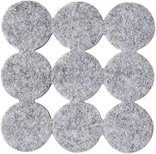 Kit 18 Protetores de Feltro Autoadesivos 2,5 cm Redondo Para Pés de Móveis Portas e Quadros Anti-Risco e Anti-Deslizante